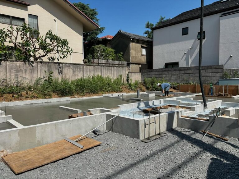 土間コンクリート打設