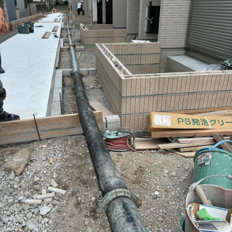 土間コンクリート打設