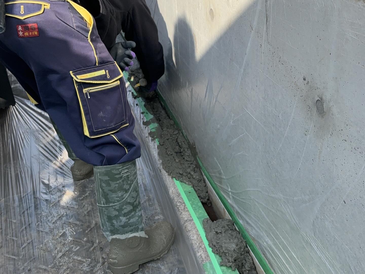 土間コンクリート打設